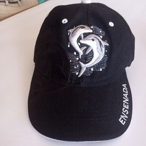 Embroidered hat with dolphins